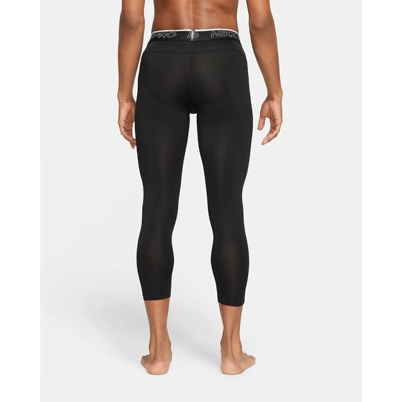 NWT‎ Nike Pro Dri-FIT 3/4 Length Training Men's Leggings Black - Picture 2 of 5